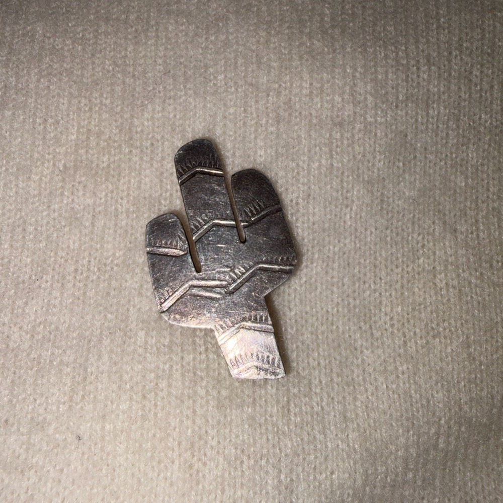Silver Cacti Brooch